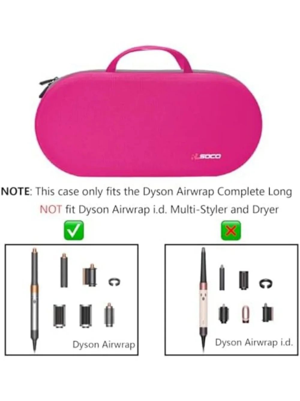 Travel Case for Dyson Airwrap Multi-Styler HS08 HS05 HS01 - Portable & Stylish
